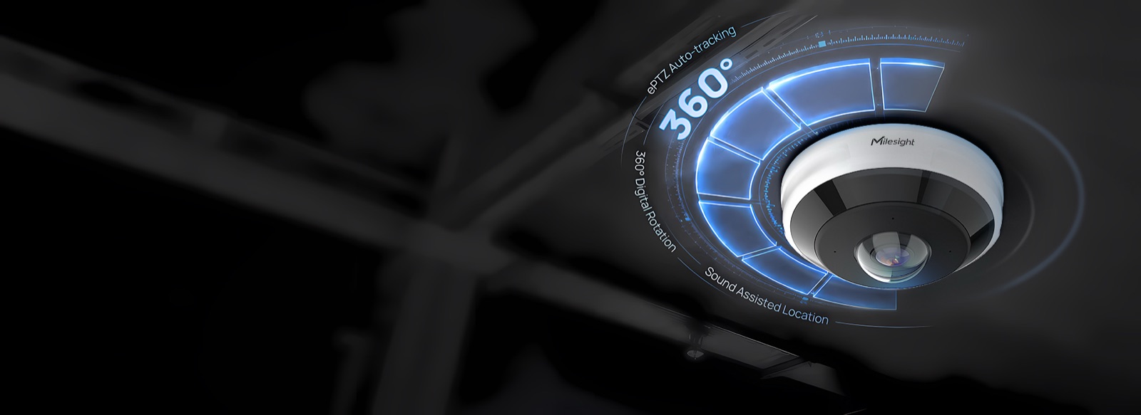 Caméra fisheye Milesight : suivi automatique à 360 degrés